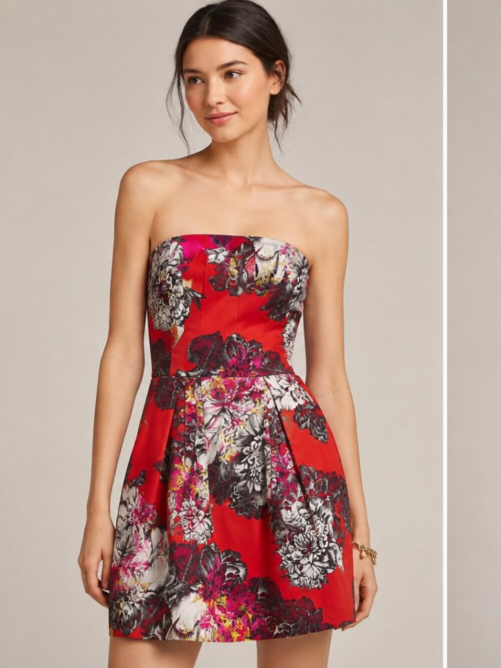 Leifsdottir for Anthropologie ITOH Peony Strapless Dress Size 8